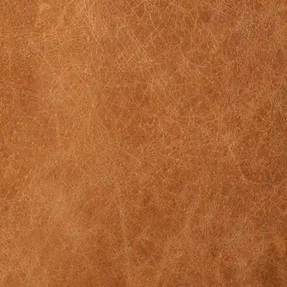 Poly & Bark Turin Leather Ottoman in Cognac Tan