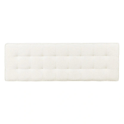 Poly & Bark Luca Fabric Bench - Tufted Seat with Solid Wood Legs