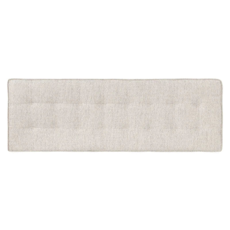 Poly & Bark Luca Fabric Bench - Tufted Seat with Solid Wood Legs