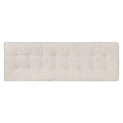 Poly & Bark Luca Fabric Bench - Tufted Seat with Solid Wood Legs