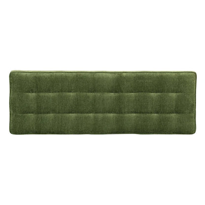 Poly & Bark Luca Fabric Bench - Tufted Seat with Solid Wood Legs