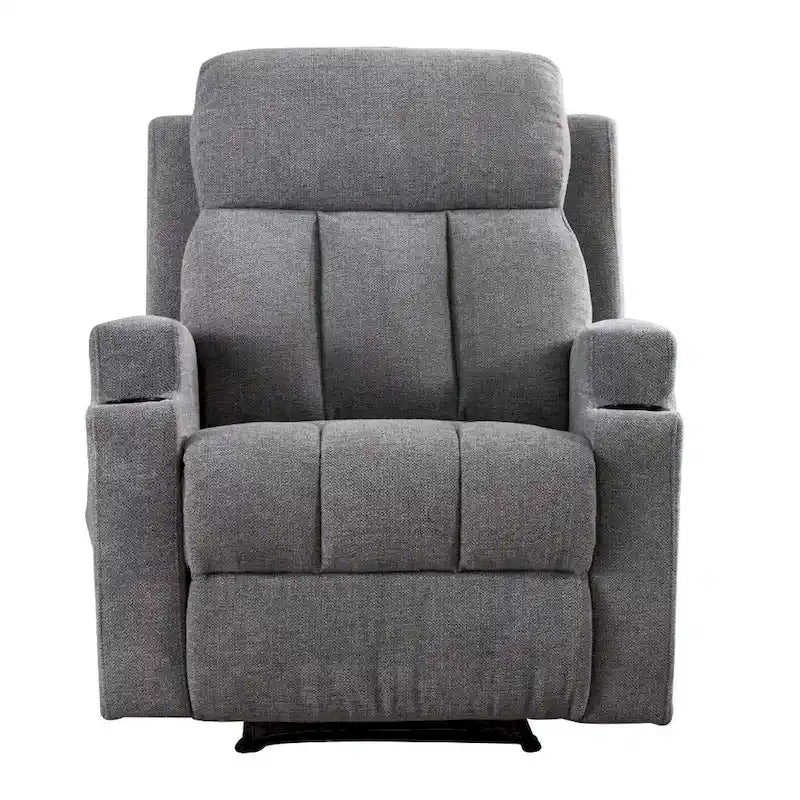 Massage Recliner and Manual Singles Sofa with Remote control