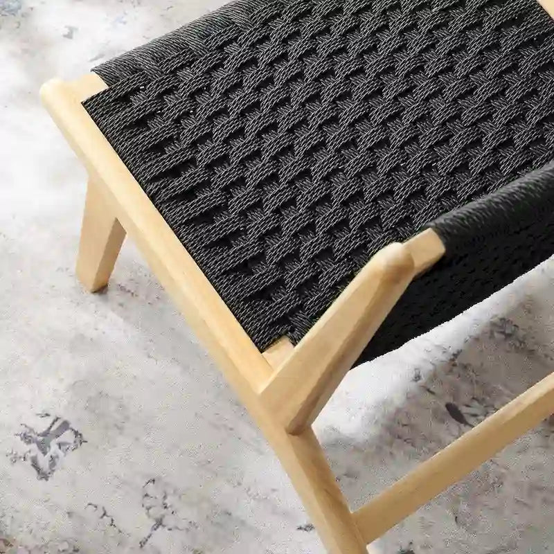 Saoirse Woven Rope Wood Accent Lounge Chair