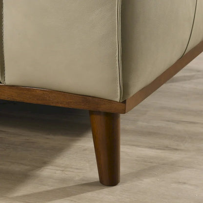 Dayton Mid-Century Modern Genuine Leather Sectional Sofa