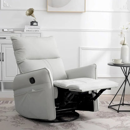Modern PU Leather Rocker Seating Glider Swivel Recliner Chair