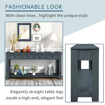 Console Table/Sofa Table with Storage Drawers and Bottom Shelf