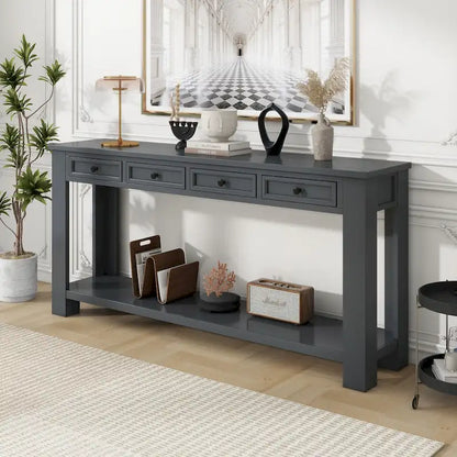 Console Table/Sofa Table with Storage Drawers and Bottom Shelf