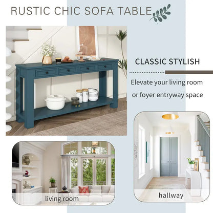 Console Table/Sofa Table with Storage Drawers and Bottom Shelf