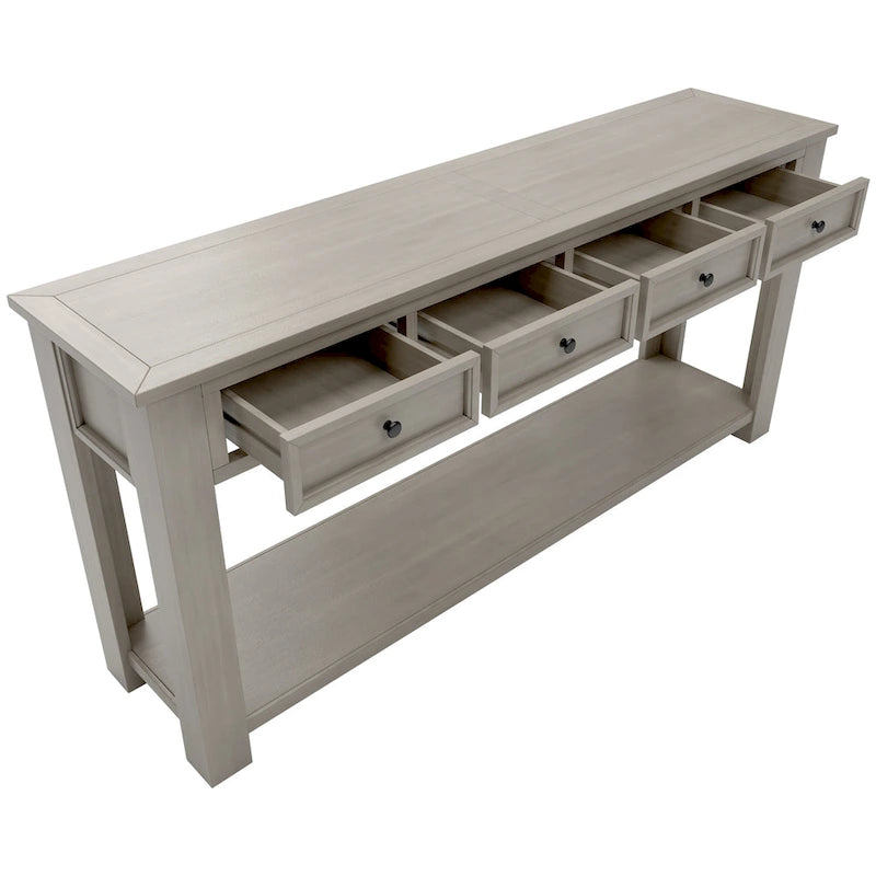 Console Table/Sofa Table with Storage Drawers and Bottom Shelf
