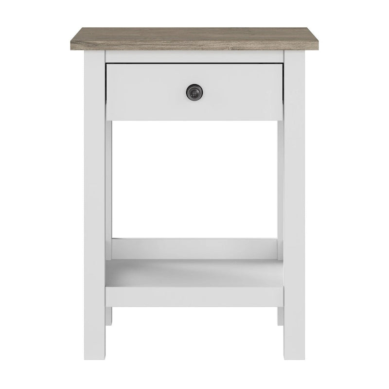 Bush Furniture Mayfield Farmhouse Living Room End Table.