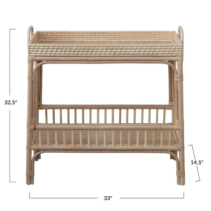 2-Tier Rattan Bar Storage Tray