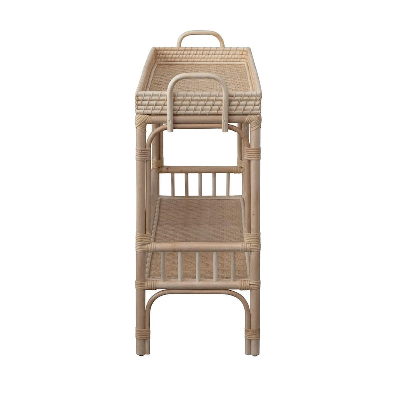 2-Tier Rattan Bar Storage Tray