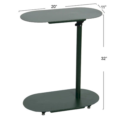 Modern Adjustable C-Shaped End Table - 20.0L x 11.0W x 32.0H