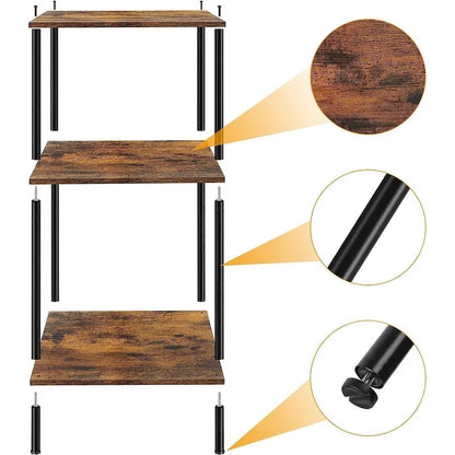 3-Tier Tall Side Table with Storage
