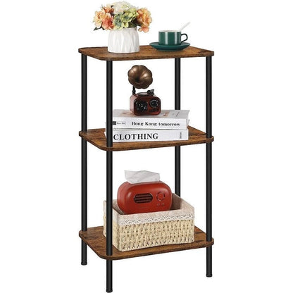 3-Tier Tall Side Table with Storage