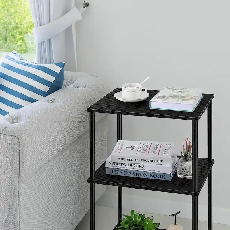 3-Tier Tall Side Table with Storage
