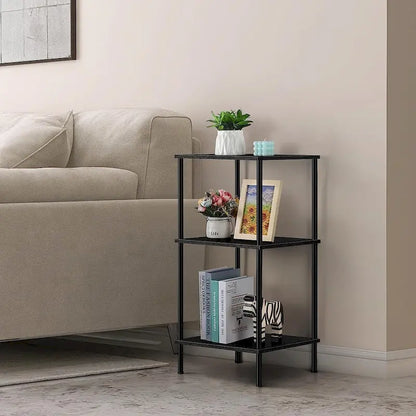 3-Tier Tall Side Table with Storage