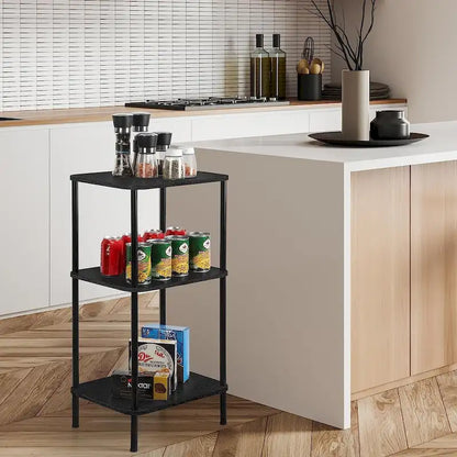 3-Tier Tall Side Table with Storage