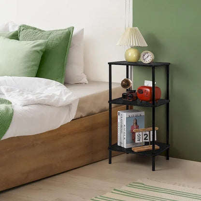 3-Tier Tall Side Table with Storage