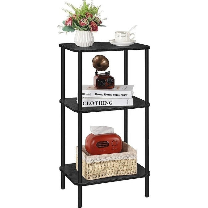 3-Tier Tall Side Table with Storage