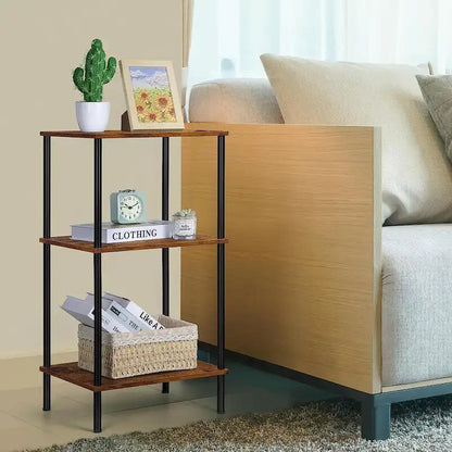 3-Tier Tall Side Table with Storage