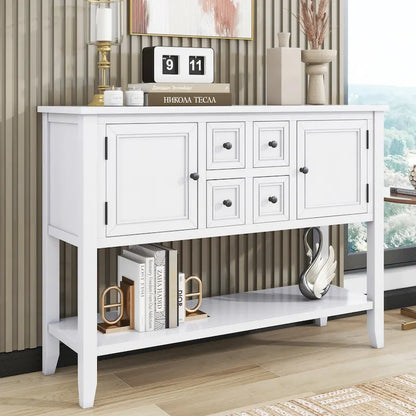 Vintage Buffet Sideboard Console Table with Bottom Shelf