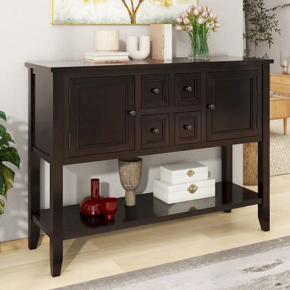 Vintage Buffet Sideboard Console Table with Bottom Shelf