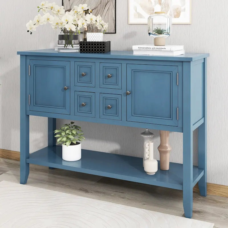 Vintage Buffet Sideboard Console Table with Bottom Shelf