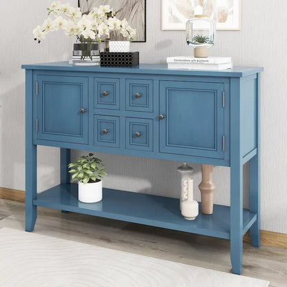 Vintage Buffet Sideboard Console Table with Bottom Shelf