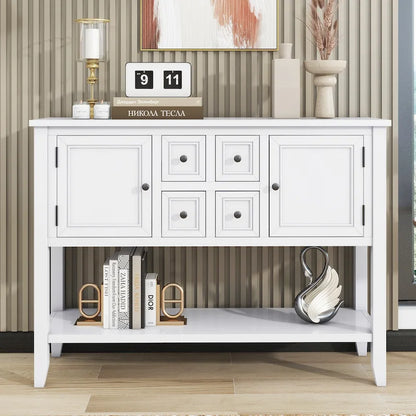 Vintage Buffet Sideboard Console Table with Bottom Shelf