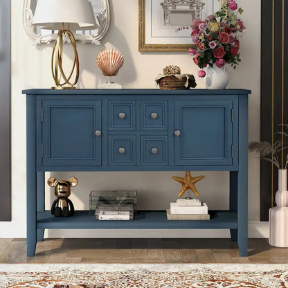 Vintage Buffet Sideboard Console Table with Bottom Shelf