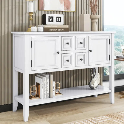 Vintage Buffet Sideboard Console Table with Bottom Shelf