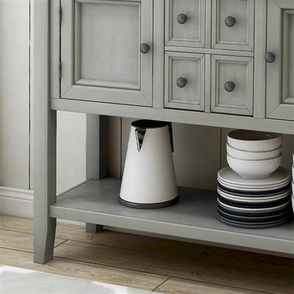 Vintage Buffet Sideboard Console Table with Bottom Shelf