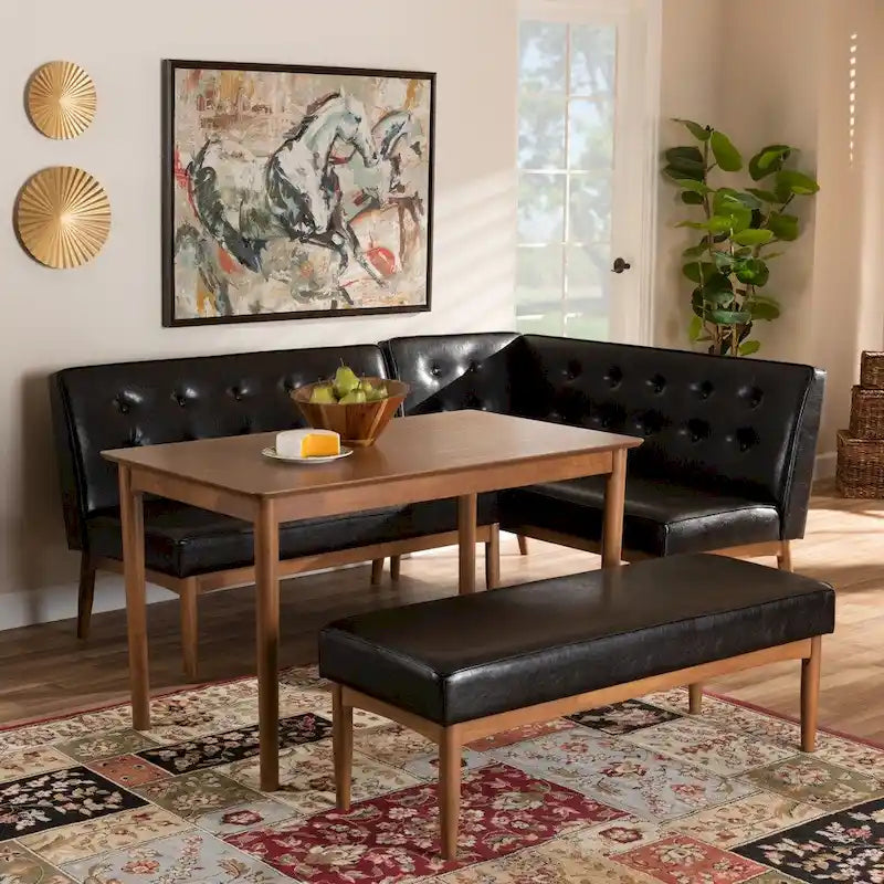 Carson Carrington Isaksbo Mid-century Modern 4-piece Dining Nook Set
