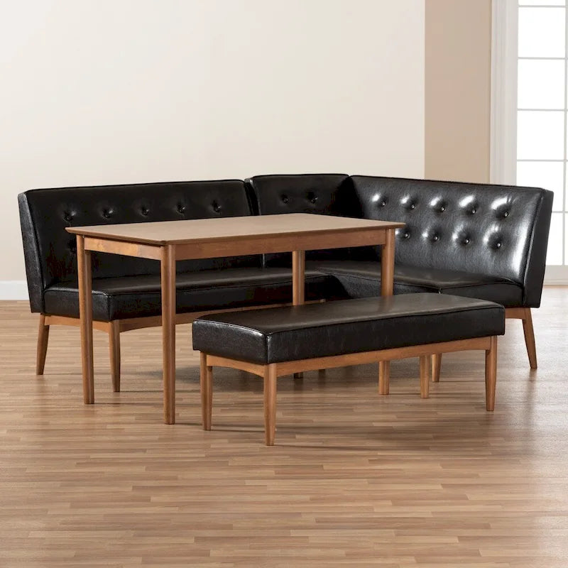 Carson Carrington Isaksbo Mid-century Modern 4-piece Dining Nook Set