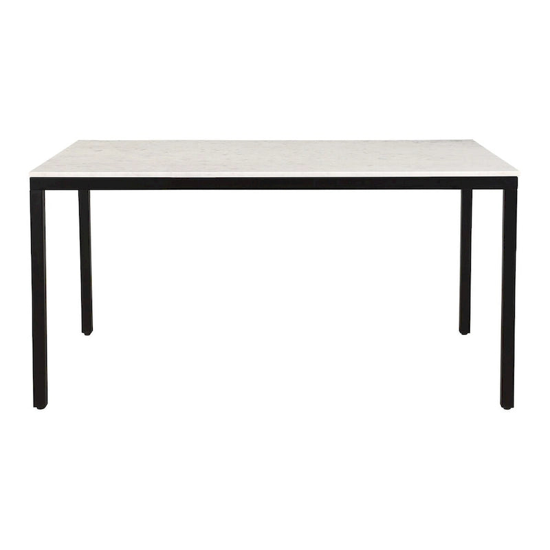  Pariso Modern White Marble-Top Table - 60 W x 30 H x 36 D