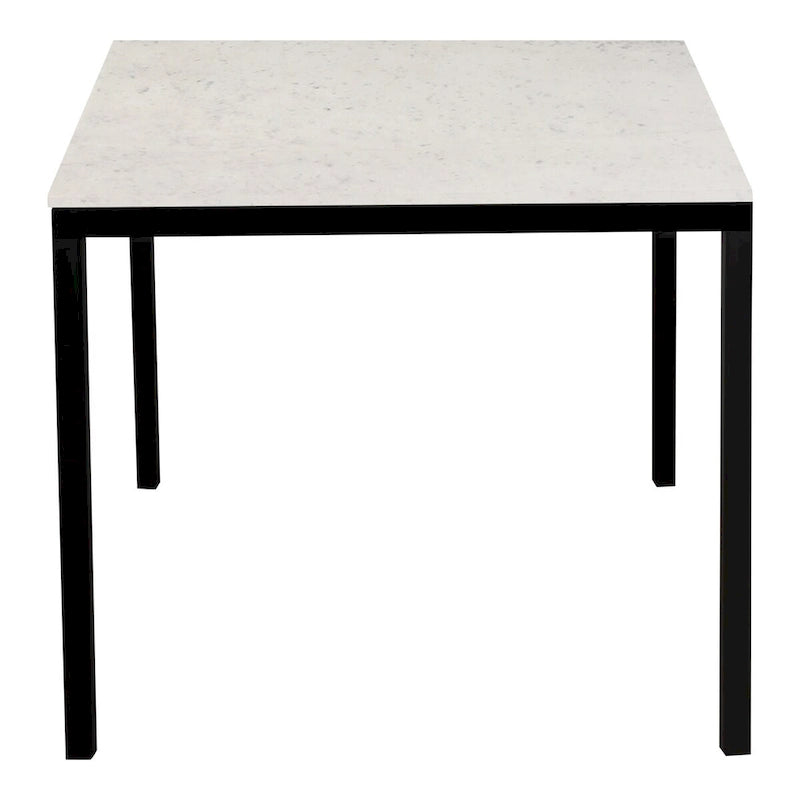 Pariso Modern White Marble-Top Table - 60 W x 30 H x 36 D