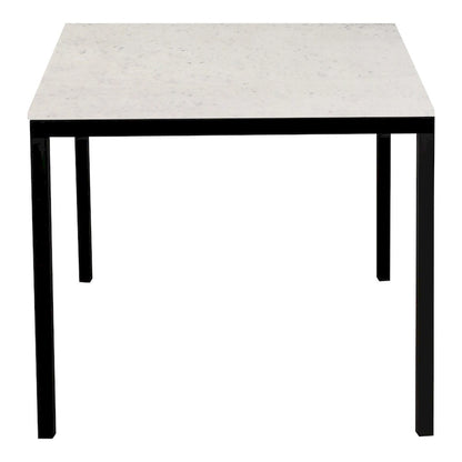 Pariso Modern White Marble-Top Table - 60 W x 30 H x 36 D