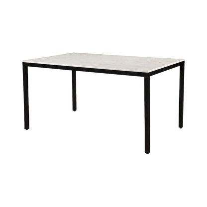 Pariso Modern White Marble-Top Table - 60 W x 30 H x 36 D