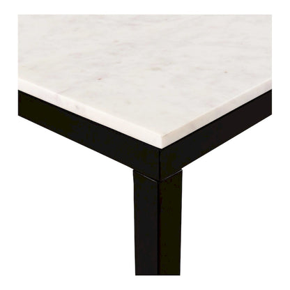 Pariso Modern White Marble-Top Table - 60 W x 30 H x 36 D