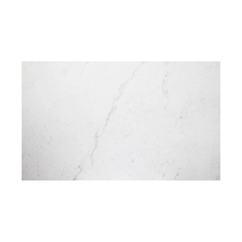 Pariso Modern White Marble-Top Table - 60 W x 30 H x 36 D