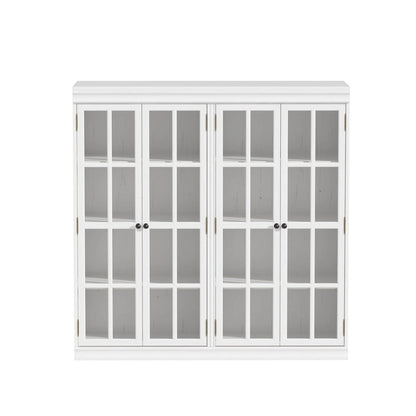 Sophisticated Storage Ensemble: Buffet Sideboard Bookshelf Cabinet