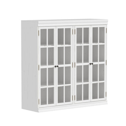 Sophisticated Storage Ensemble: Buffet Sideboard Bookshelf Cabinet