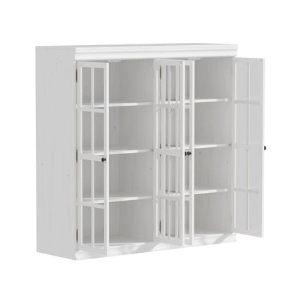 Sophisticated Storage Ensemble: Buffet Sideboard Bookshelf Cabinet