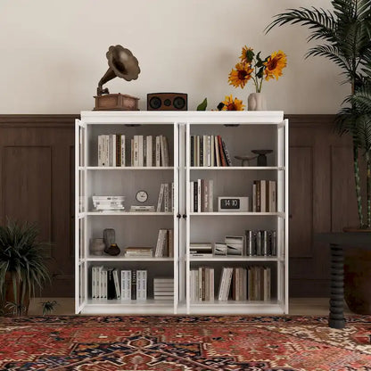 Sophisticated Storage Ensemble: Buffet Sideboard Bookshelf Cabinet