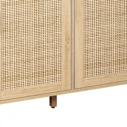 62.20Elegant and Functional 4-Door Rattan Sideboard/Buffet