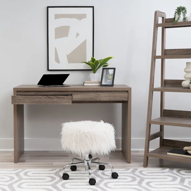 Dublin Mission Grey Two Drawer Desk