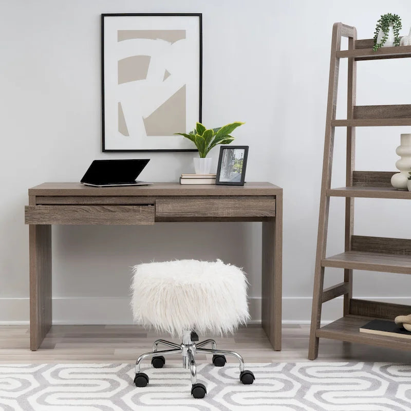 Dublin Mission Grey Two Drawer Desk