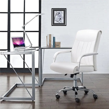 Yaheetech Contemporary PU Leather Executive Chair with High Back