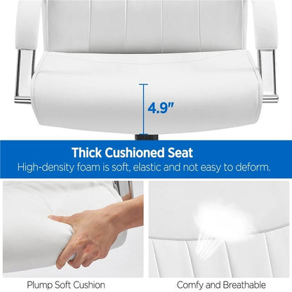 Yaheetech Contemporary PU Leather Executive Chair with High Back
